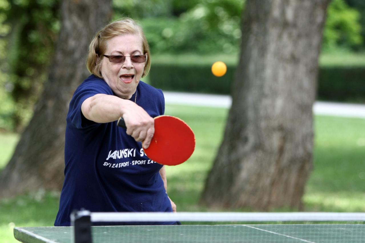 '2.05.2010., Jarun, Zagreb - malo Jarunsko jezero. Proslava dana sporta Sport za sve, seniorsko natjecanje u sportovima. Photo: Sanjin Strukic/PIXSELL'