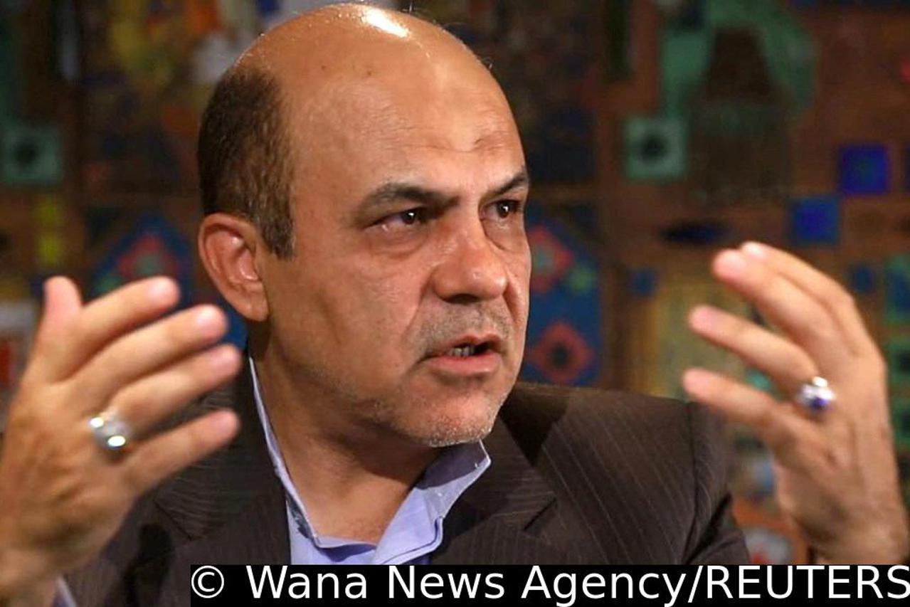 Akbari, Iran's former deputy defence minister, speaks in Tehran