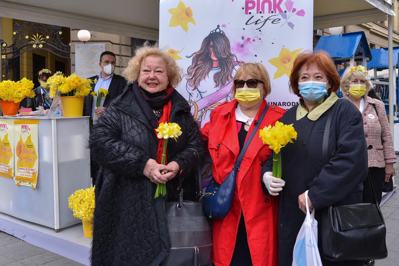 Zagreb: Na Cvjetnom trgu održana donatorska prodaja narcisa