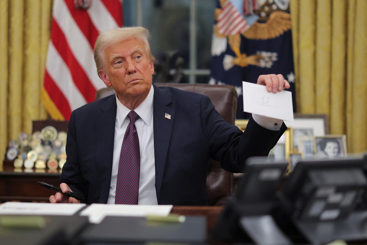U.S. President Donald Trump at the Oval Office in Washington