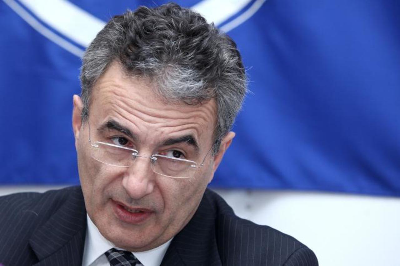 '07.02.2013., Zagreb - Procelnik gradskog Ureda za upravljanje u hitnim situacijama Pavle Kalinic predstavio je izvjesce o radu snaga zastite i spasavanja grada Zagreba za 2012. godinu. Photo: Patrik 