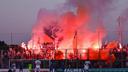 Hajduk Split fans set fire to stadium stands after loss in Varaždin