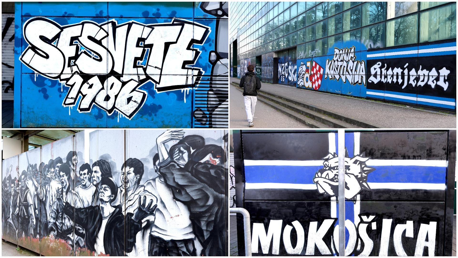 Županja, Sesvete, Novi Zagreb, Donja Kustošija, Pula, Karlovac i Mokošica samo su neka od imena ispisanih na grafitima uz stadion Maksimir, kojima su navijači iz različitih dijelova Hrvatske godinama pokazivali pripadnost Dinamu