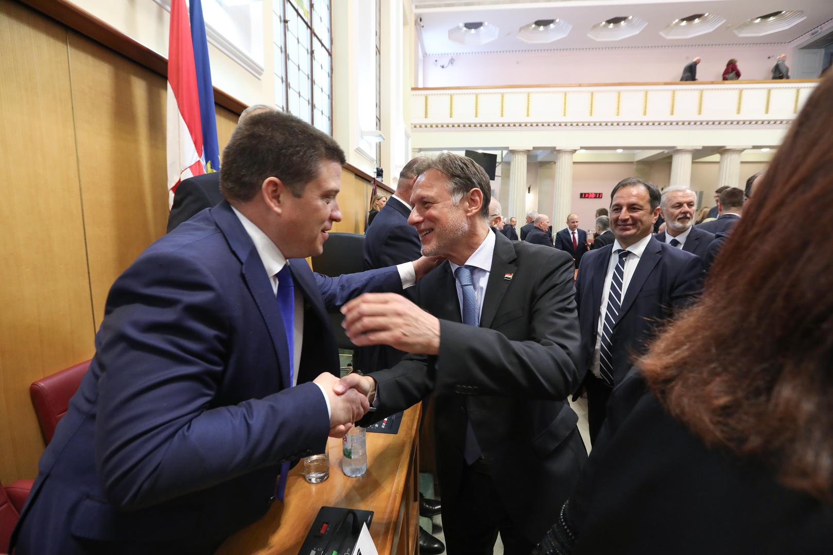 16.05.2024., Zagreb - Prvo zasjedanje Hrvatskog sabora u 11. sazivu. Oleg Butkovic, Gordan Jandrokovic Photo: Robert Anic/PIXSELL