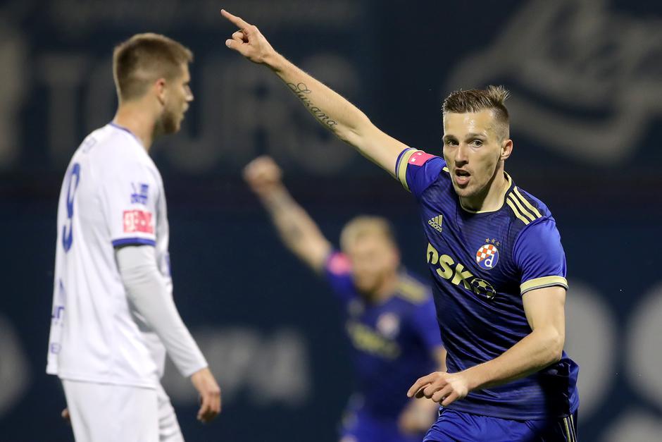 Zagreb: Slavlje nakon Oršićevog pogotka za Dinamo protiv Osijeka