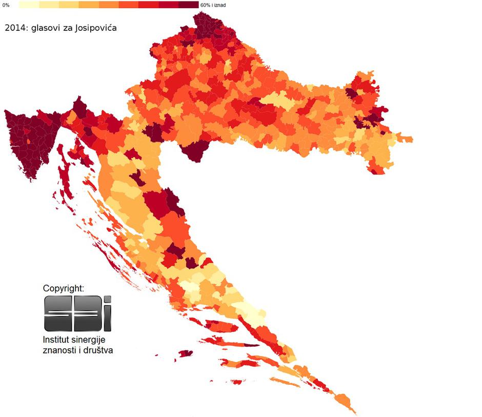 Glasovi kandidata po regijama
