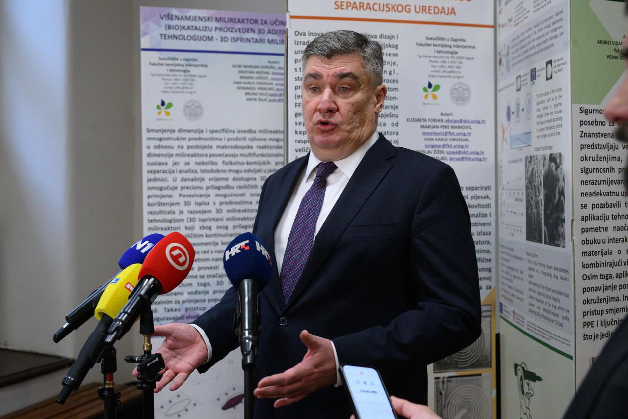 Zagreb: Predsjednik Milanović obišao Fakultet kemijskog inženjerstva i tehnologije