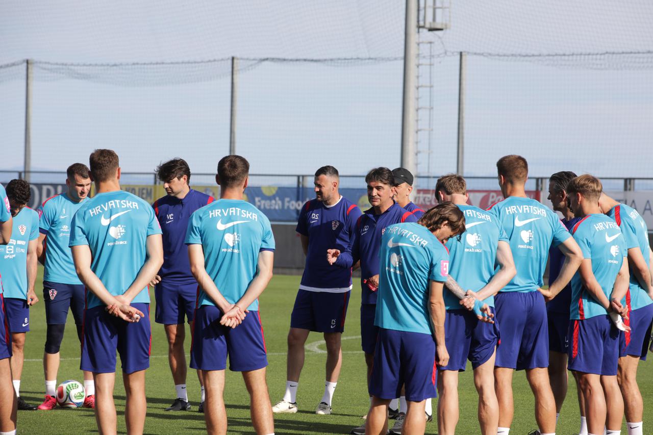 Rijeka: Trening Hrvatske nogometne reprezentacije na pomoćnom terenu na Rujevici
