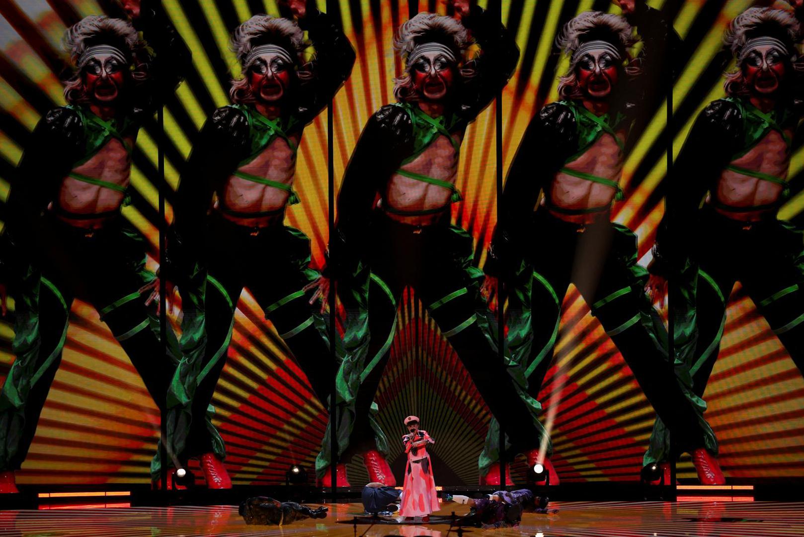 Let 3 from Croatia performs during the first semi-final of the 2023 Eurovision Song Contest in Liverpool, Britain, May 9, 2023. REUTERS/Phil Noble Photo: Phil Noble/REUTERS