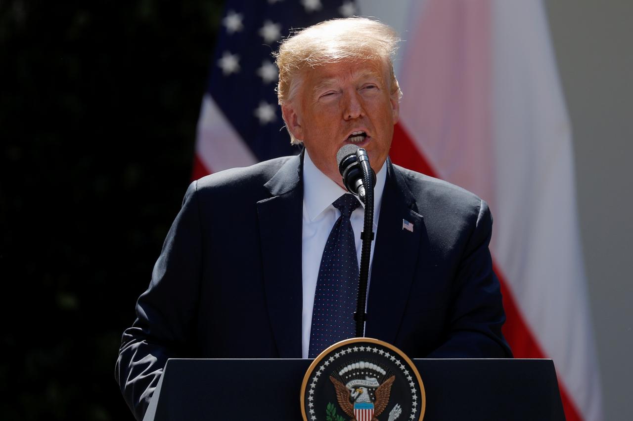 U.S. President Trump and Poland's President Duda hold joint news conference at the White House in Washington