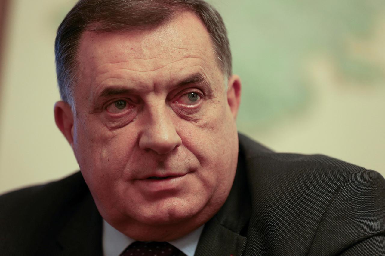 FILE PHOTO: Milorad Dodik, Serb member of the Presidency of Bosnia and Herzegovina speaks during interview in his office in Banja Luka