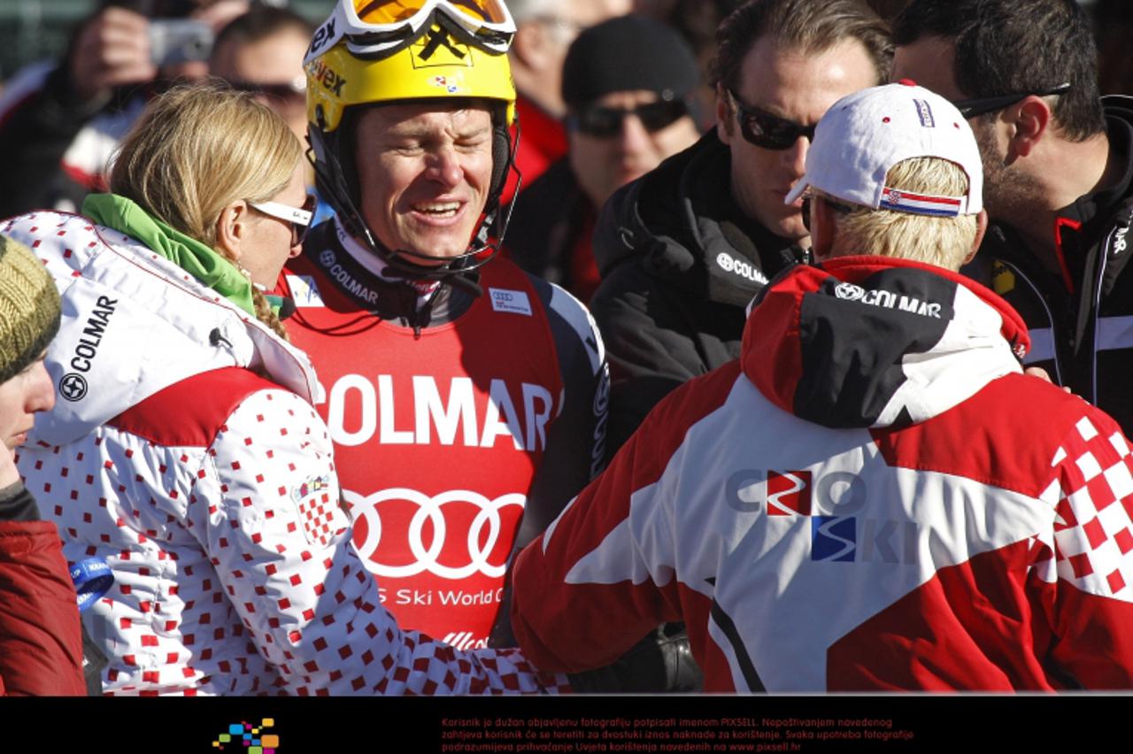 \'06.03.2011., Kranjska Gora - Natjecanje svjetskog skijaskog kupa 50. pokal Vitranc. Ivica Kostelic nakon prve voznje slaloma. Photo: Slavko Midzor/PIXSELL\'