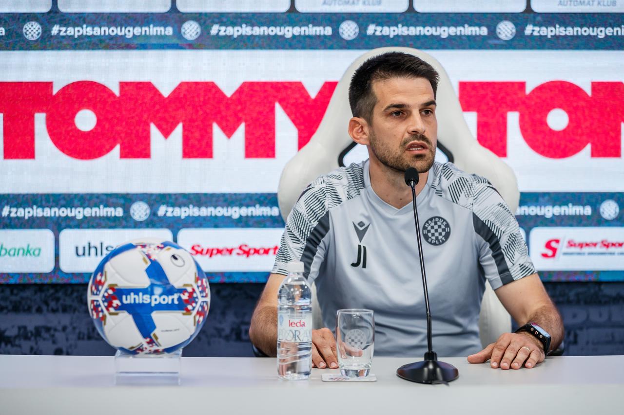Split: Novi trener Hajduka Jure Ivanković odrzao konferenciju za medije