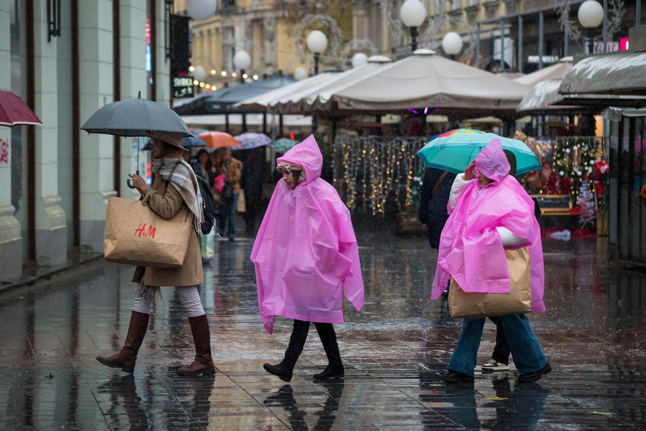 Kišovit i hladan dan u Zagrebu