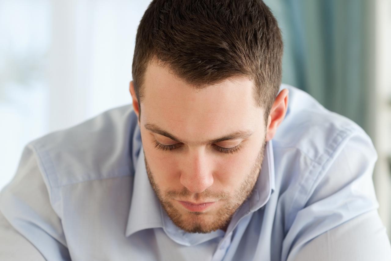 Businessman counting change