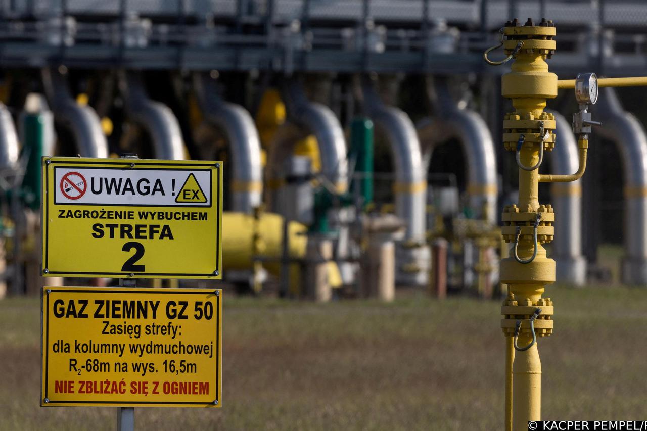 FILE PHOTO: A view of the gas compressor station in Gabinek near Wloclawek
