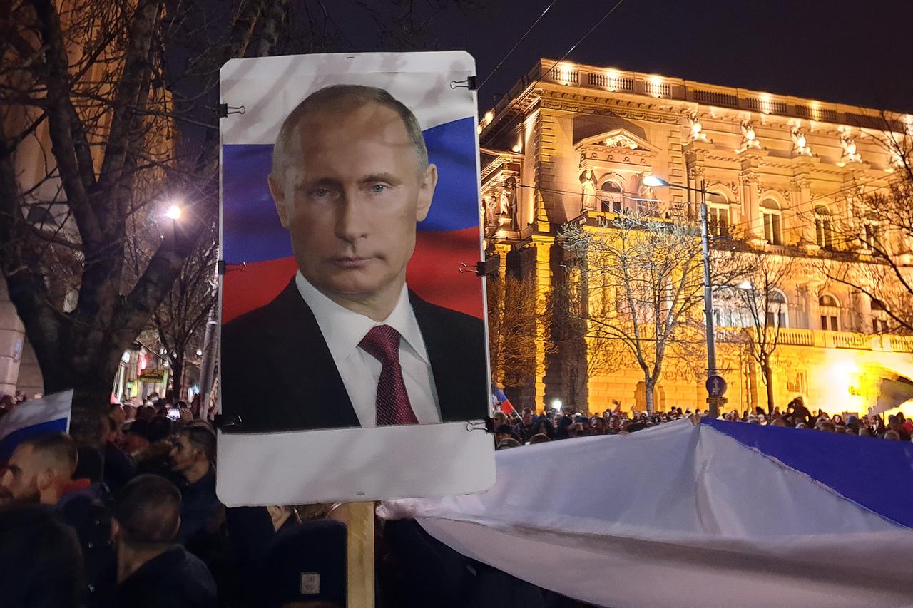 Rally in support of Russia and Donbass staged in Belgrade, Serbia