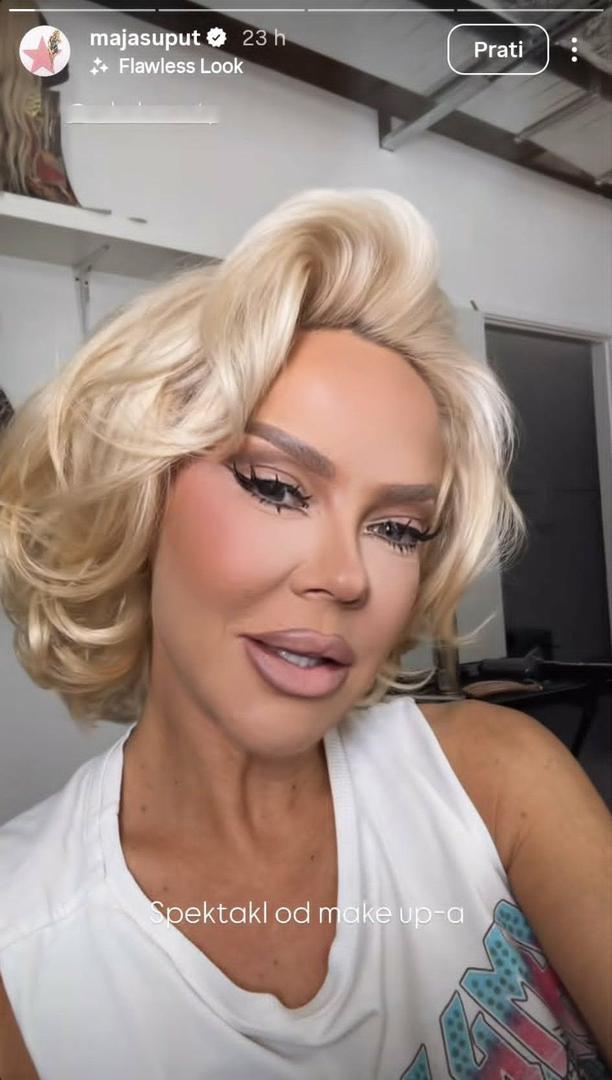 Zatim je pokazala potpunu transformaciju nekoliko sati kasnije, uključujući glamuroznu frizuru i upečatljiv styling po kojem je već godinama prepoznatljiva. 