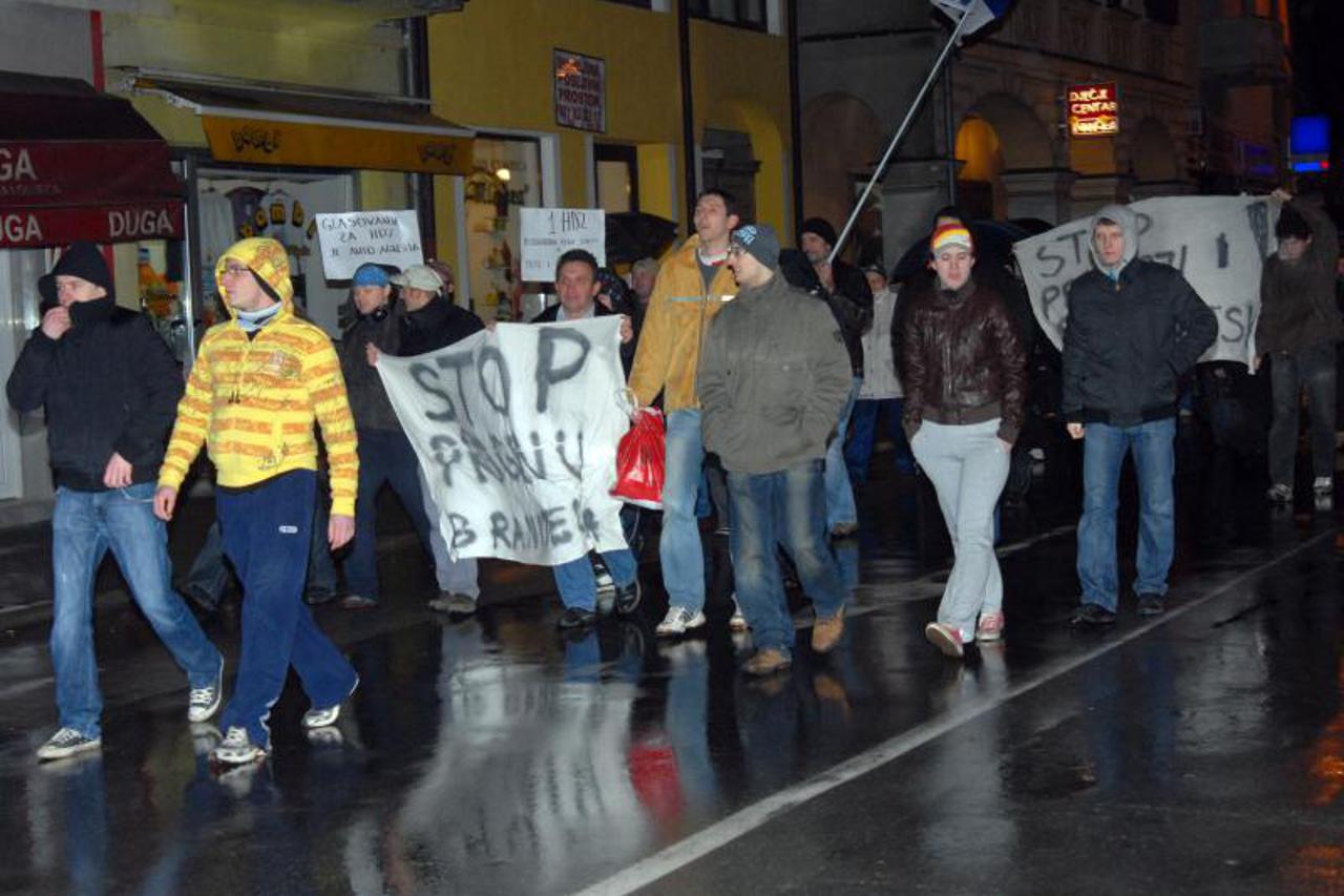 Prosvjed u Vinkovcima