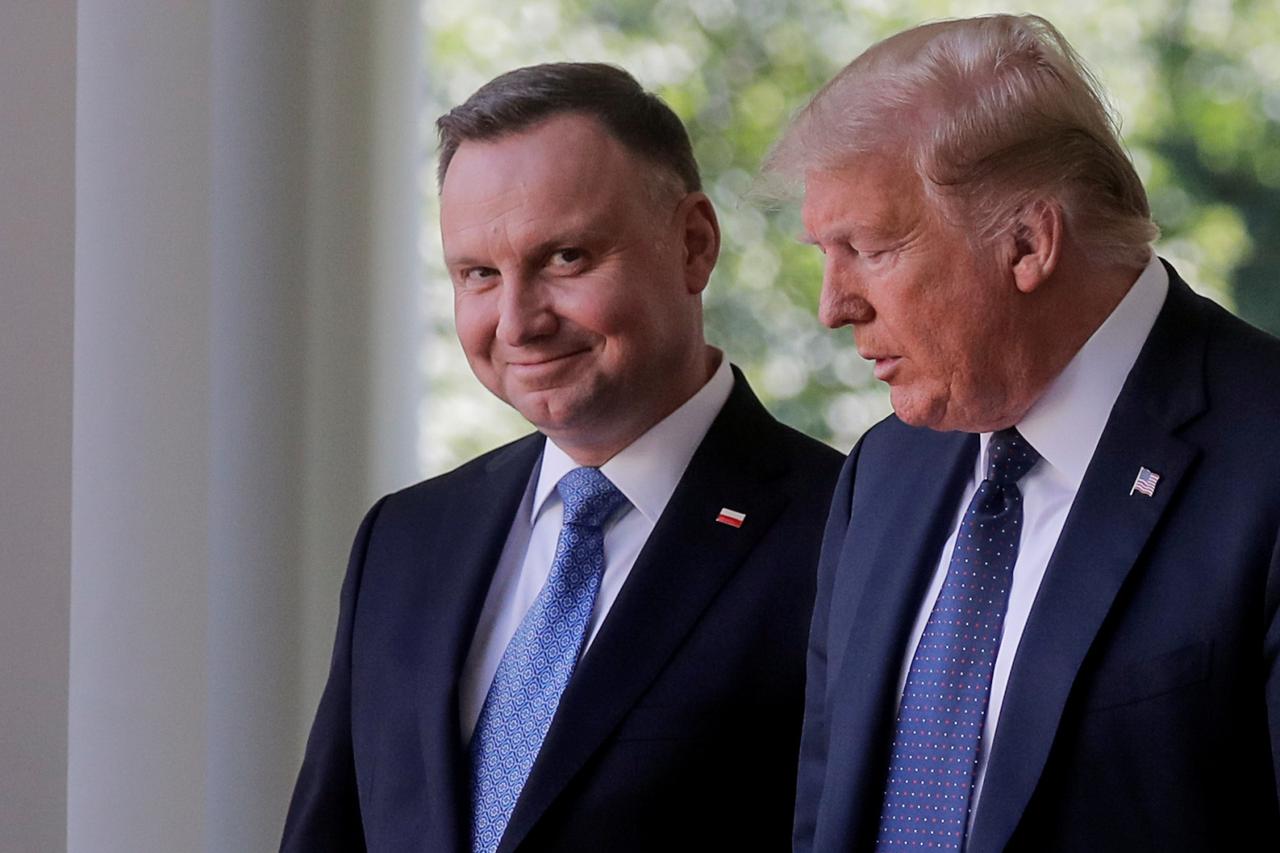 U.S. President Trump and Poland's President Duda hold joint news conference at the White House in Washington