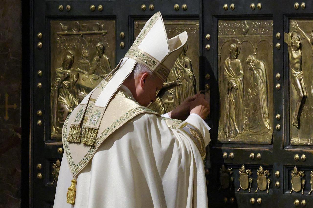 Pope Leo XIV closes the Holy Door of St. Peter’s Basilica on the Feast of the Epiphany, at the Vatican