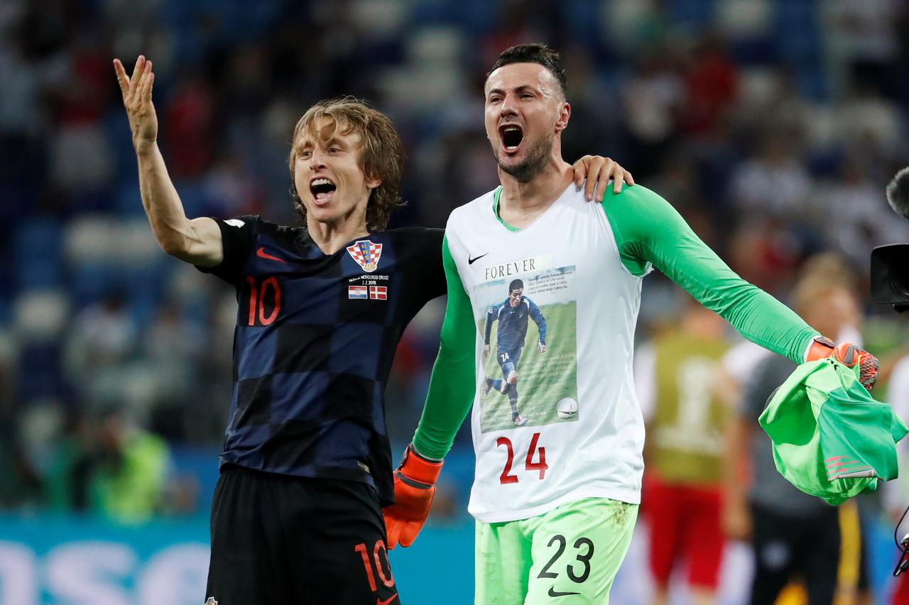 Luka Modrić Danijel Subašić Hrvatska Danska