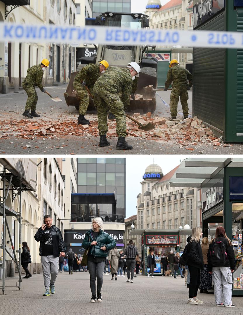 Žurne službe odmah su krenule u raščišćavanje gradskog središta, pri čemu se pokazalo da su razmjeri štete puno veći nego što se činilo na prvi pogled.