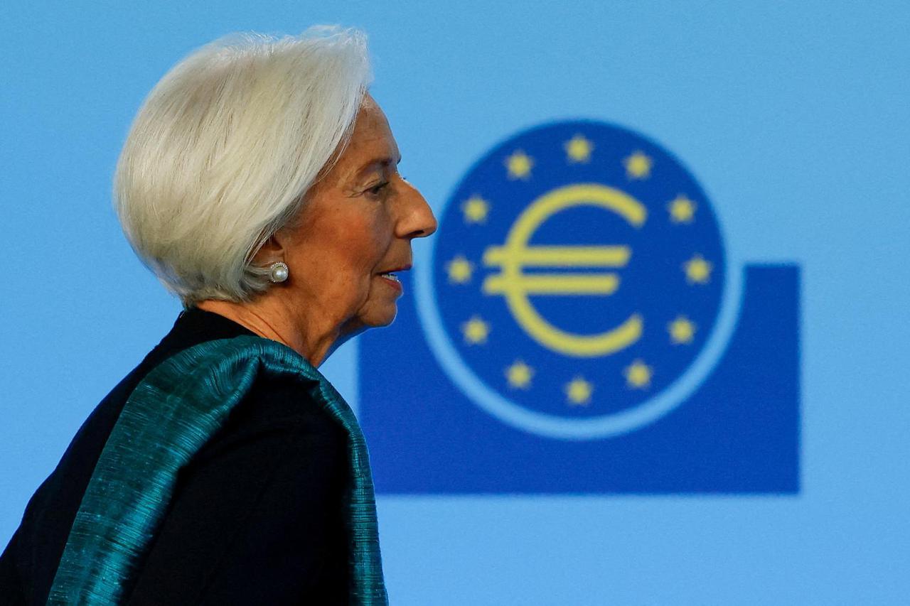 FILE PHOTO: ECB President Christine Lagarde addresses the media in Frankfurt