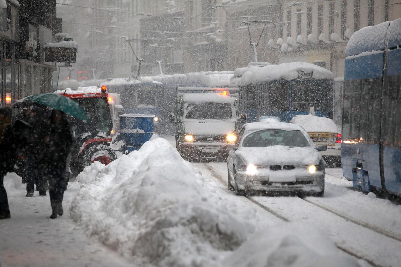 Snijeg u Zagrebu 14. 1. 2013.