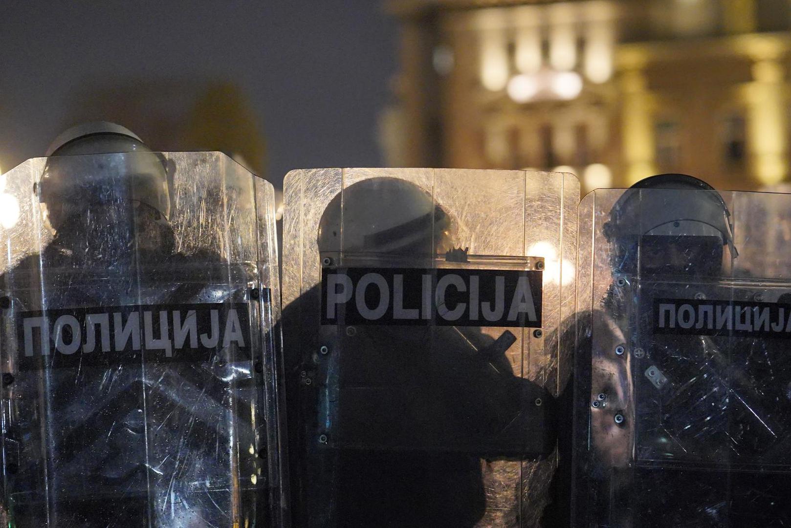15.03.2025., Beograd, Srbija - Policijske snage rasporedjene na ulicama Beograda. Puno policije nalazi se u Pionirskom parku i ispred Skupstine Srbije. Photo: Dejan Rakita/PIXSELL