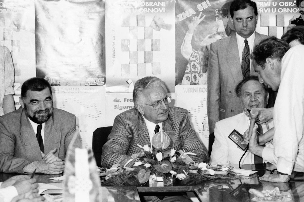 Stjepan Mesić, Franjo Tuđman i Josip Manolić