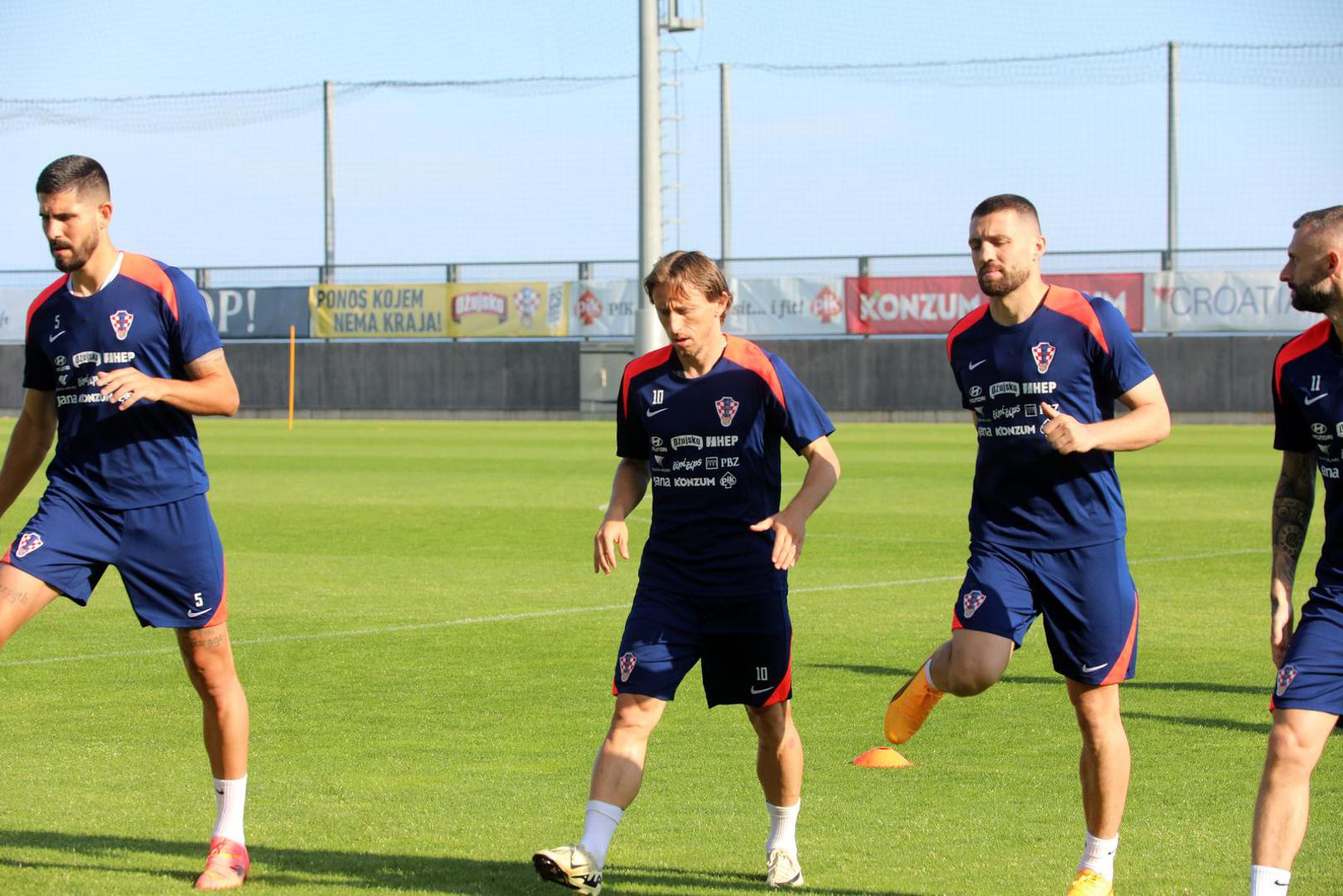 06.06.2024., Rijeka - Trening Hrvatske nogometne reprezentacije na pomocnom terenu stadiona na Rujevici. Photo: Goran Kovacic/PIXSELL