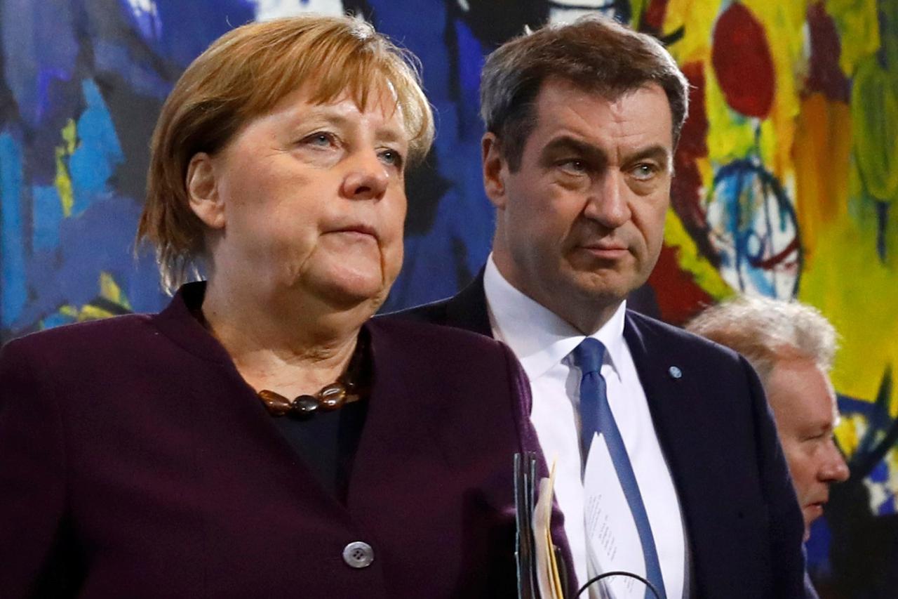 Njemačka premijerka Angela Merkel i premijer Bavarske Markus Soeder