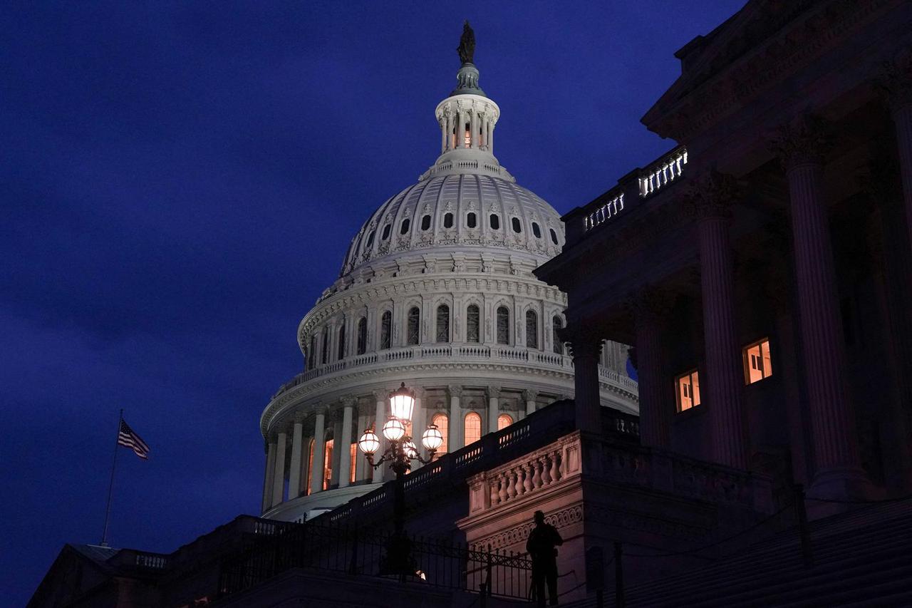 A view of the U.S Capitol dome, in Washington