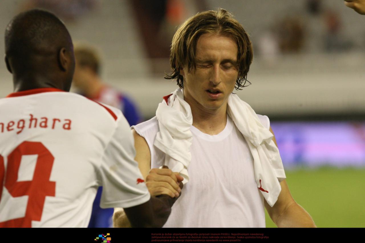 '15.08.20125., Split - Nogomet, Hrvatska - Svicarska. Prijateljska utakmica povodom jubilarne proslave 100 godina HNS-a. Luka Modric. Photo: Ivo Cagalj/PIXSELL'