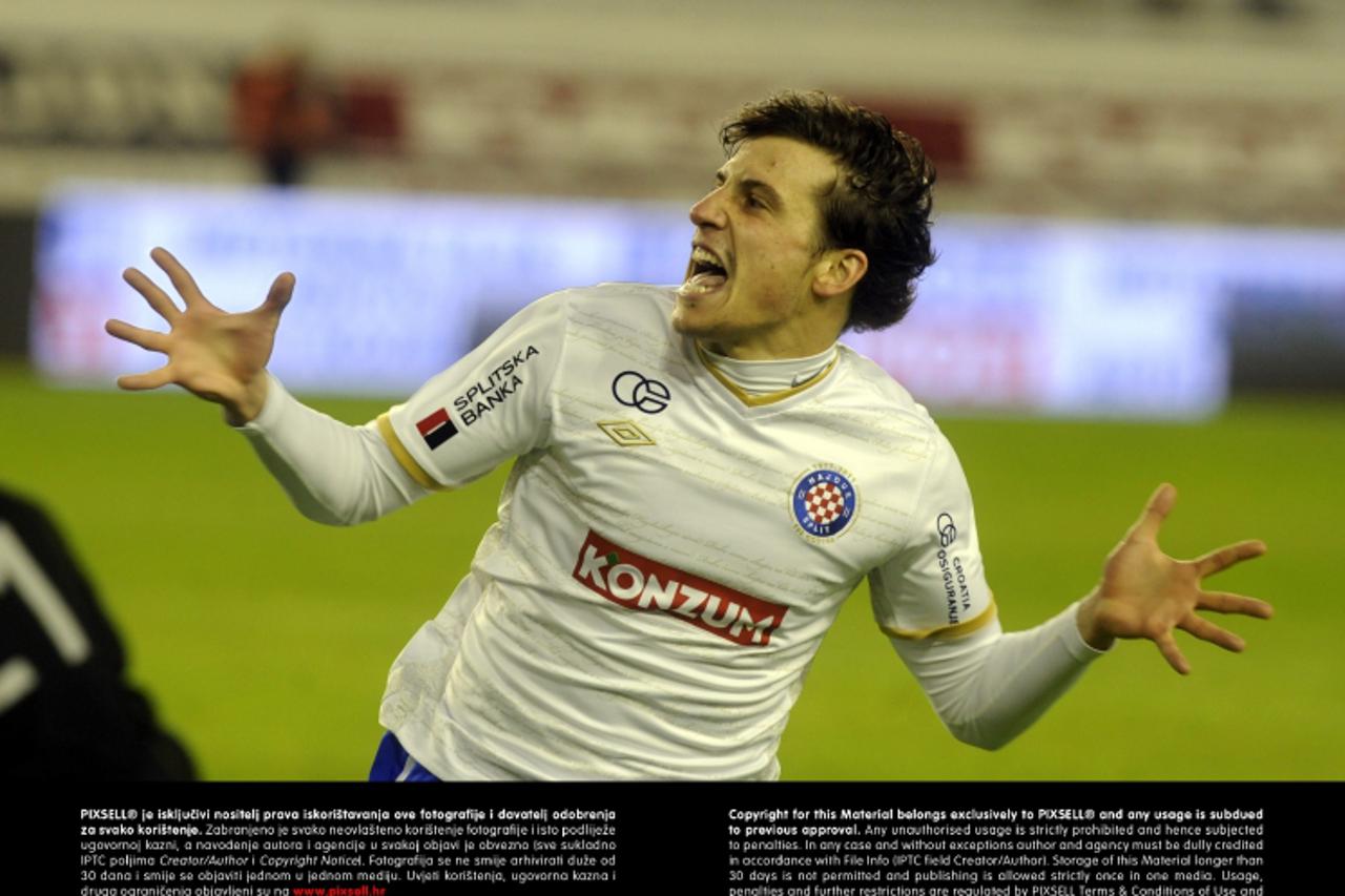 '05.11.2011., Stadion Poljud,Split - 14. kolo MAXtv 1. HNL,  NK Hajduk - NK Varazdin. Slavlje Ivana Vukovica. Photo: Tino Juric/PIXSELL'