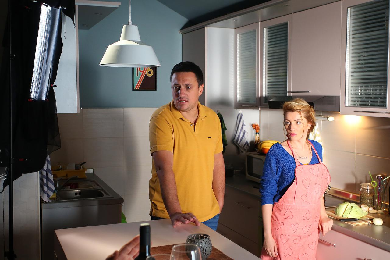 23.01.2016., Beograd - Razgovor sa glumcima TV komedije Andrija i Andjelka. Photo: Jurica Galoic/PIXSELL