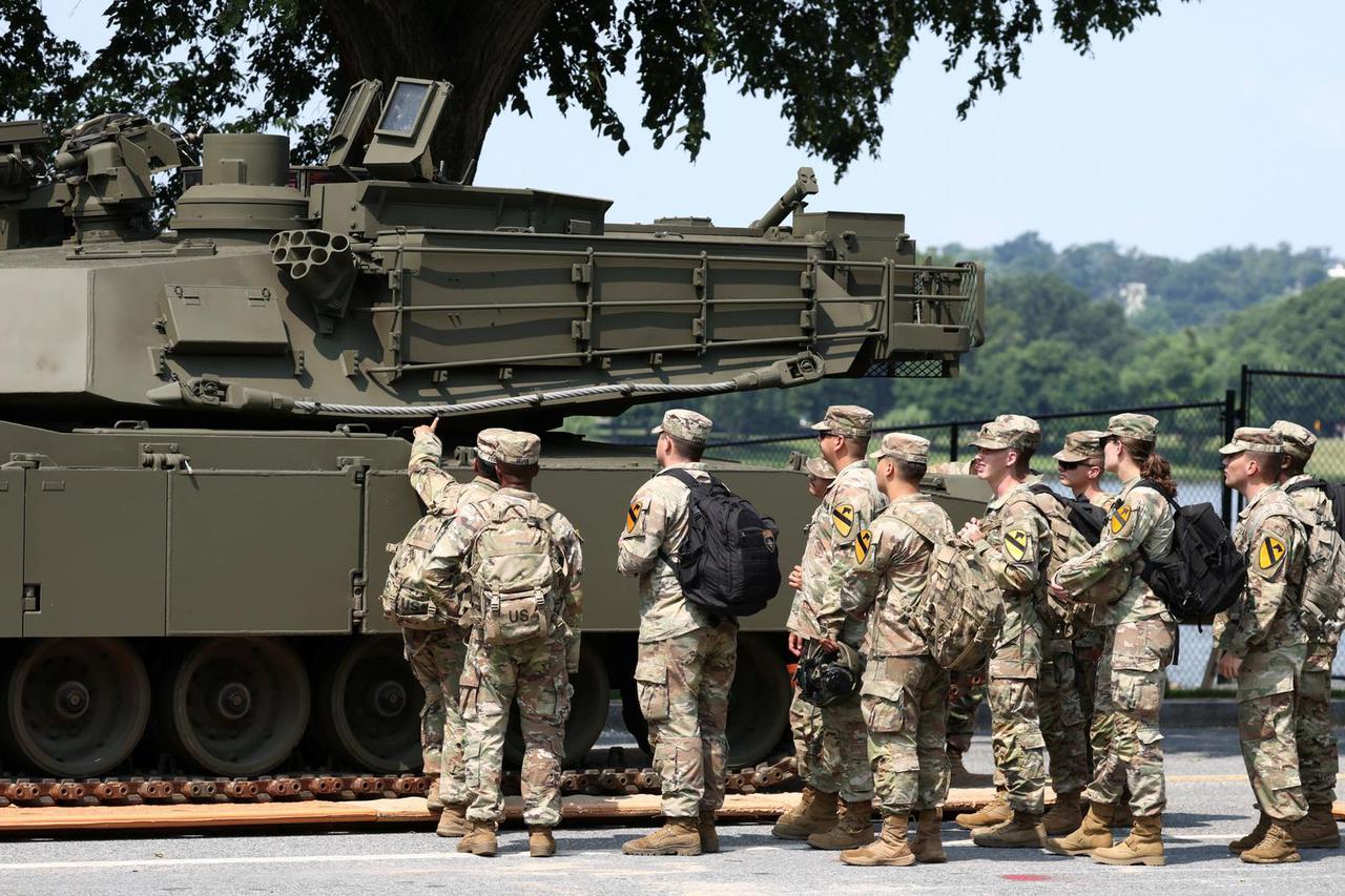 Preparations for the U.S. Army 250th anniversary parade in Washington