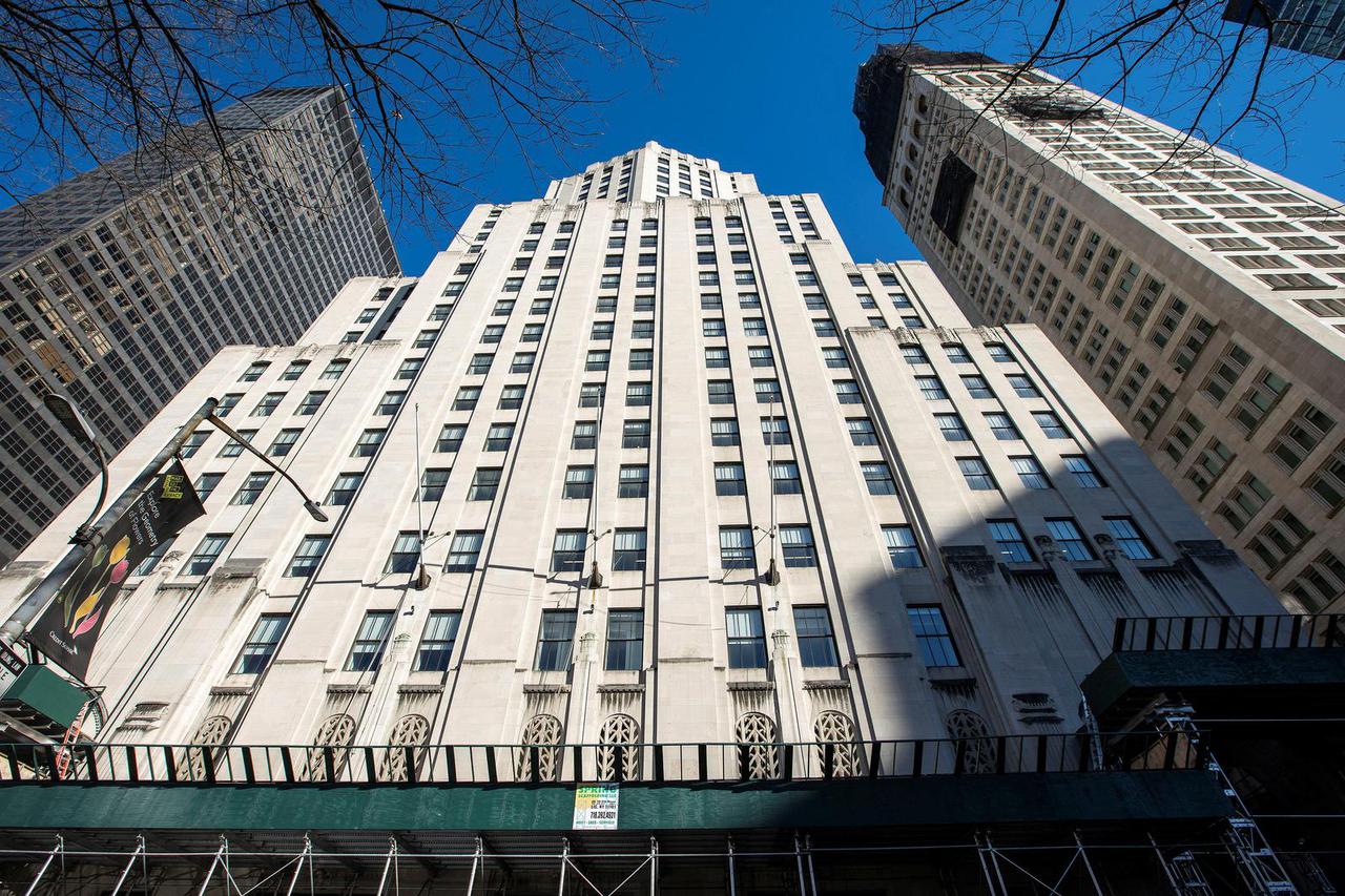 General view of the building where Credit Suisse bank has its headquarters in New York