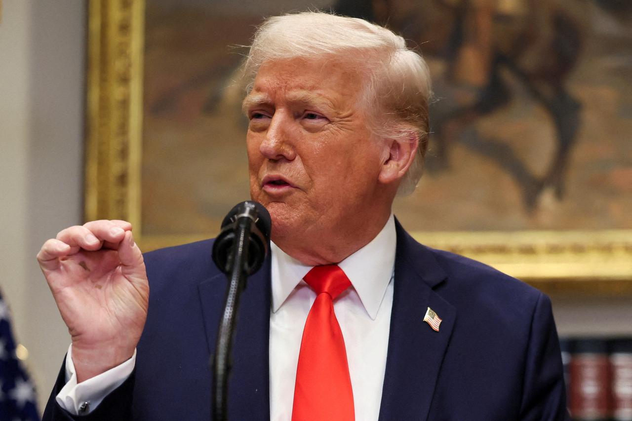 FILE PHOTO: U.S. President Trump makes an announcement about investment, at the White House