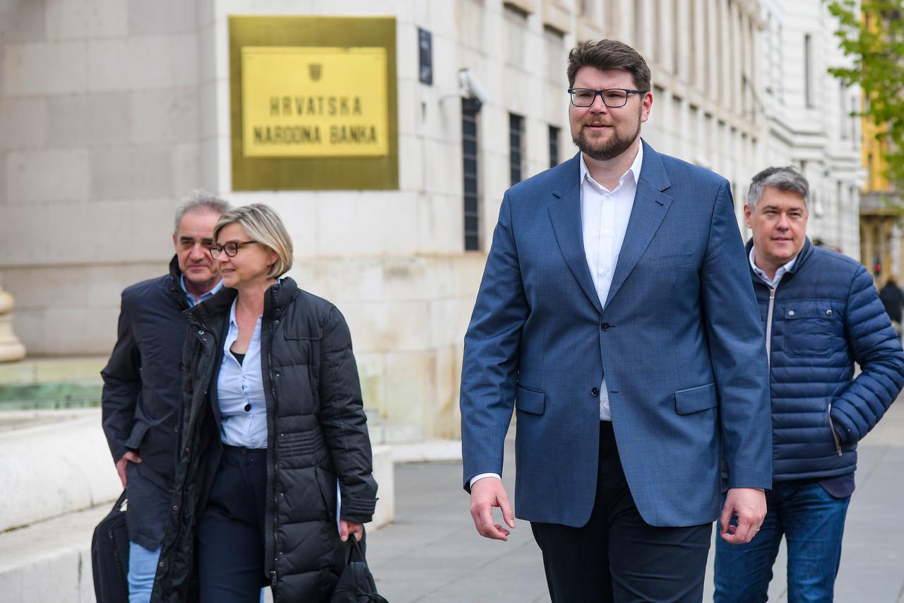 Zagreb: Sandra Benčić i Peđa Grbin sastali se s guvernerom HNB-a Borisom Vujčićem