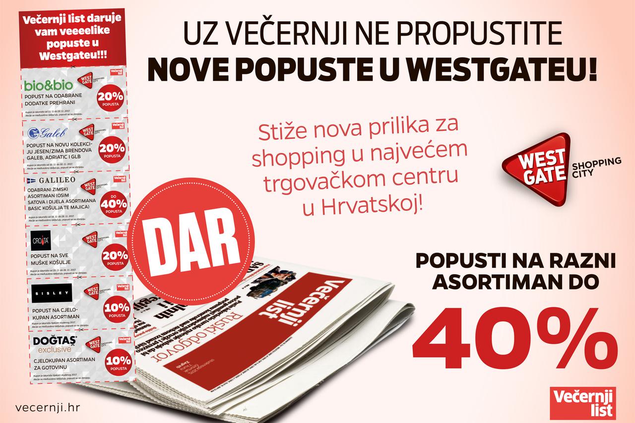 Stižu novi popusti za kupnju u Westgateu!