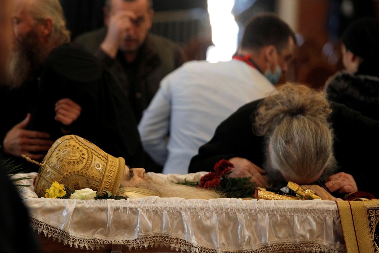 The funeral of Metropolitan Amfilohije Radovic, the top cleric of the Serbian Orthodox Church in Montenegro, in Podgorica