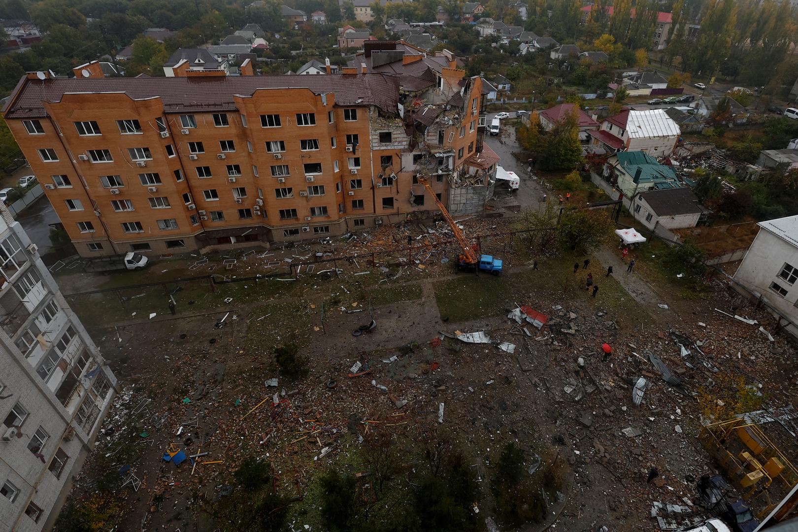 A view shows a residential building heavily damaged by a Russian missile attack in Mykolaiv, Ukraine October 23, 2022.  REUTERS/Valentyn Ogirenko Photo: VALENTYN OGIRENKO/REUTERS