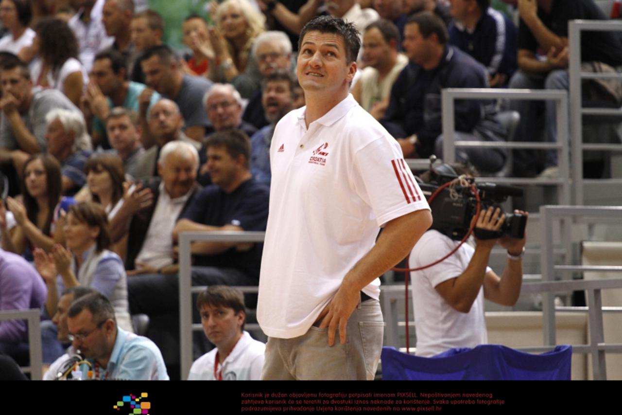 '26.07.2011., Osijek, sportska dvorana Gradski Vrt - Prijateljska kosarkaska utakmica izmedju Hrvatske i Bugarske.Josip Vrankovic Photo: Marko Mrkonjic/PIXSELL'