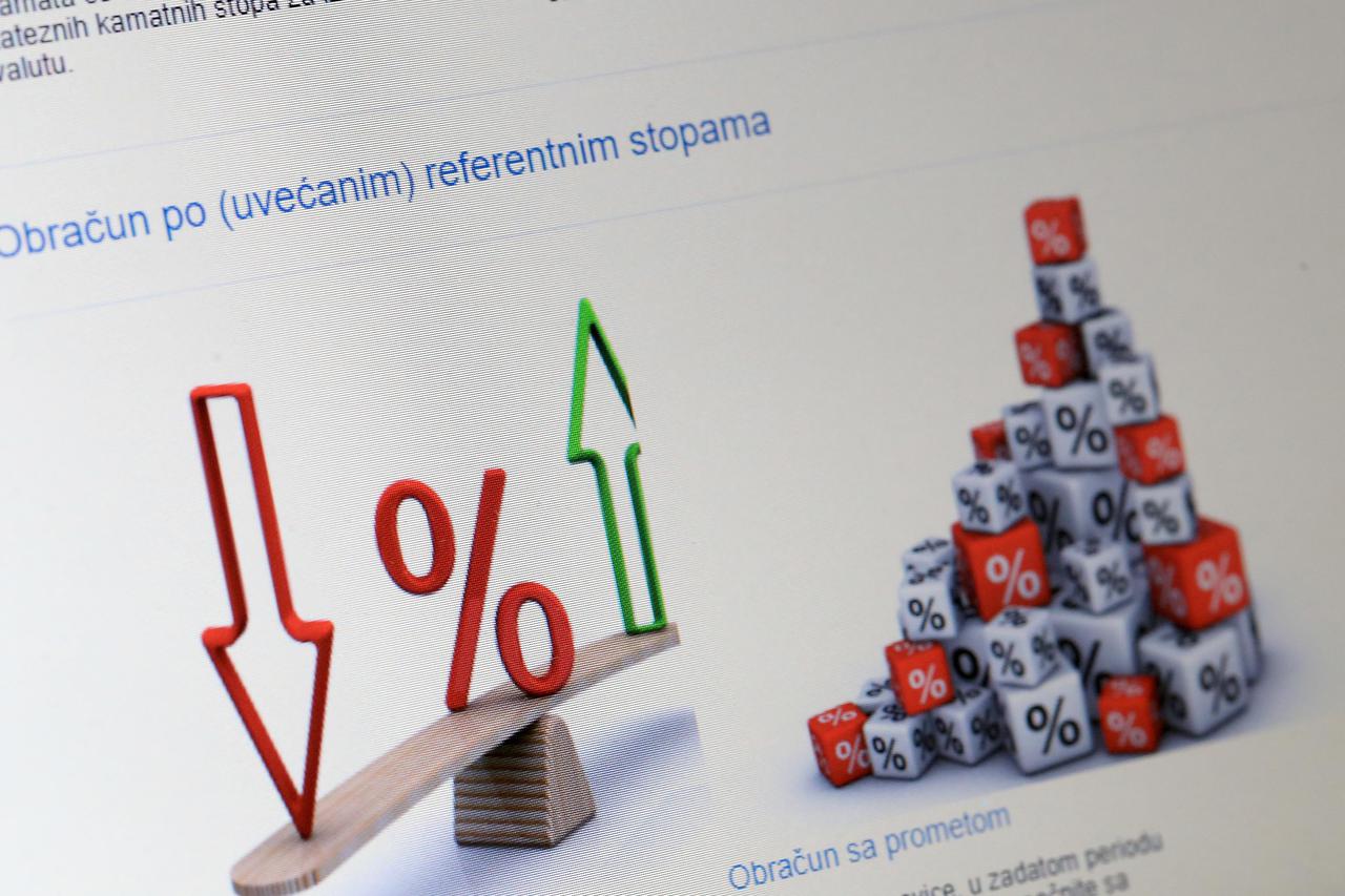 Ilustracije za pad i rast kamatnih stopa