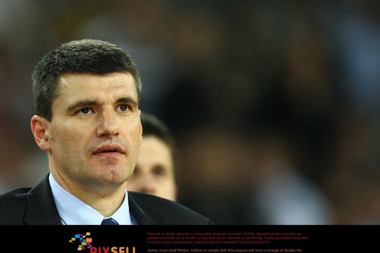 '23.04.2010. Arena, Zagreb - Kosarkaski spektakl Final 4 NLB lige, Cibona - Union Olimpija.Velimir Perasovic. Photo: Igor Kralj/PIXSELL'