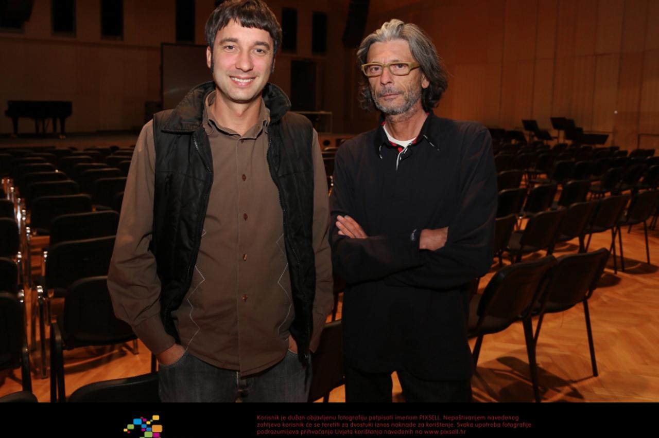 '14.09.2012., Zagreb - U HRT-ovom studiju Bajsic na Prisavlju odrzano je predstavljanje dokumentarnog serijala Djeca sunca autora Mislava Hudoletnjaka i Kresimira Misaka. Mislav Hudoletnjak, Kresimir 