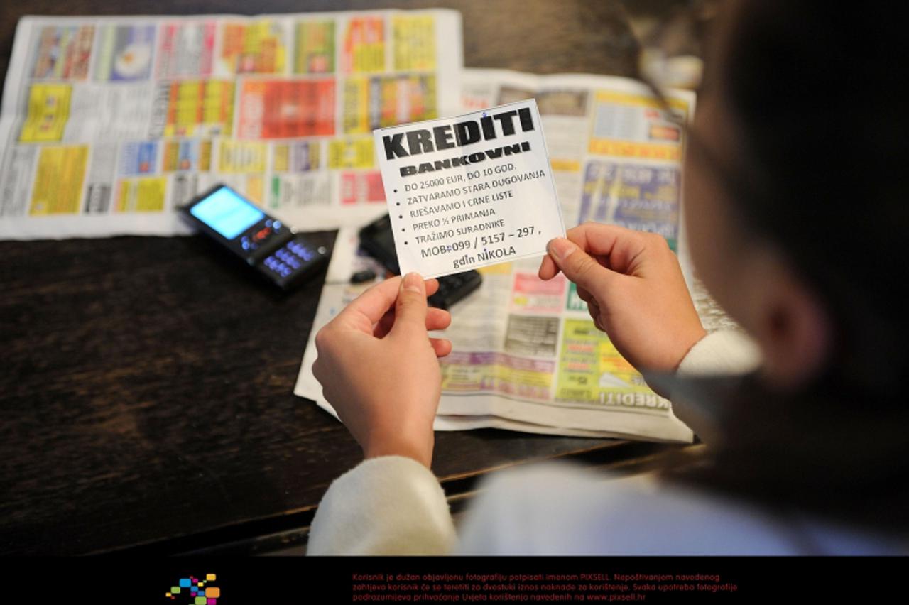 '15.10.2009., Zagreb - Nepovoljni krediti koji se nude preko raznih oglasnika. ilustracija Photo: Antonio Bronic/VLM/PIXSELL'