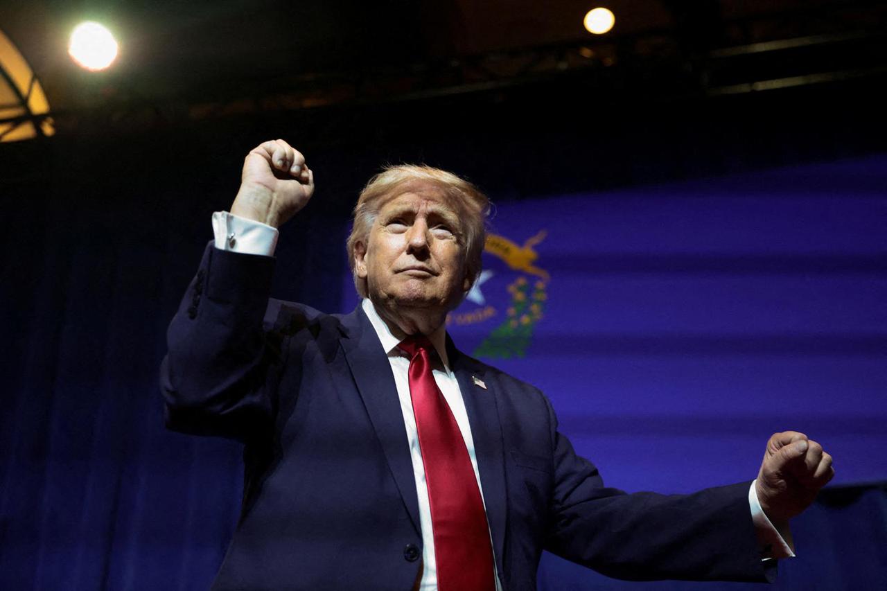 FILE PHOTO: U.S. President Donald Trump delivers remarks at Red Rock Casino Resort Spa in Las Vegas